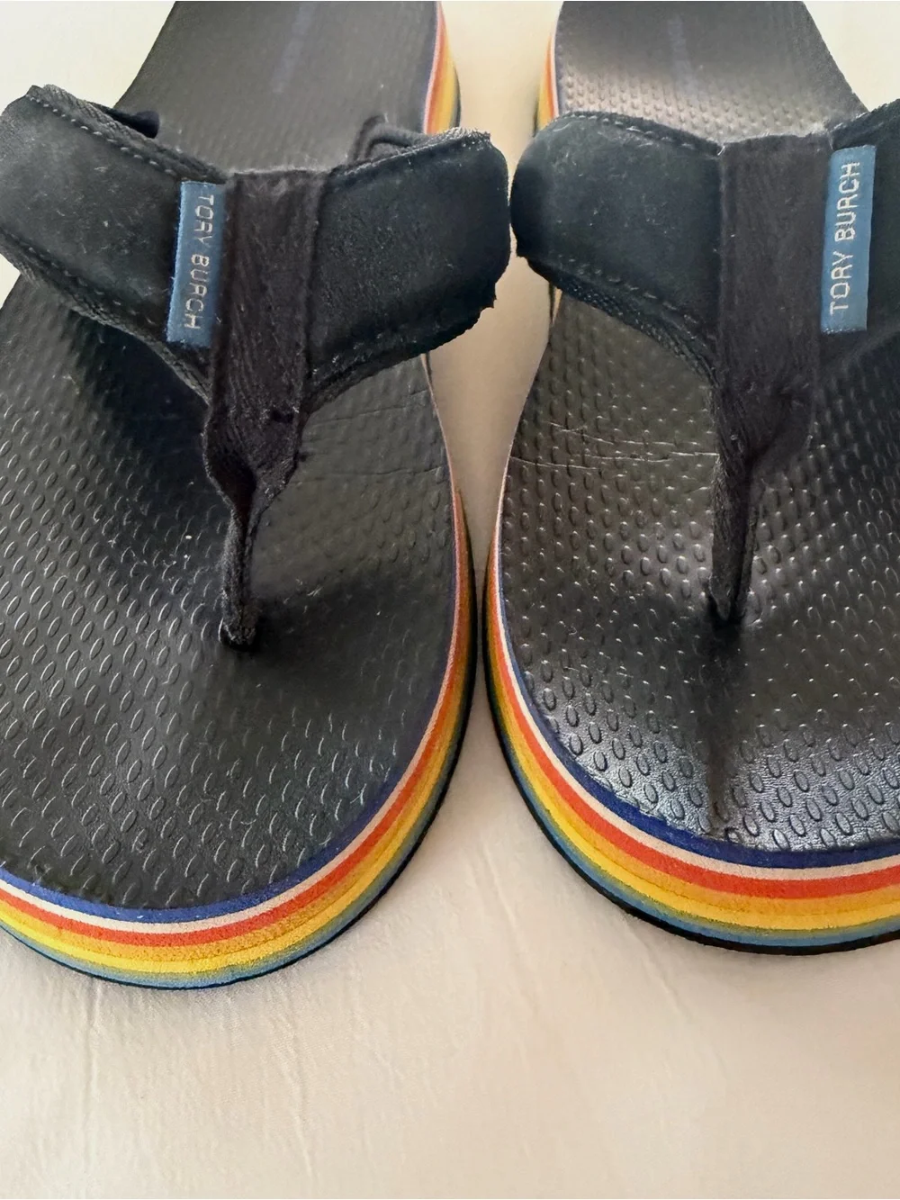 Tory Burch Rainbow Platform Flip Flops SZ 8